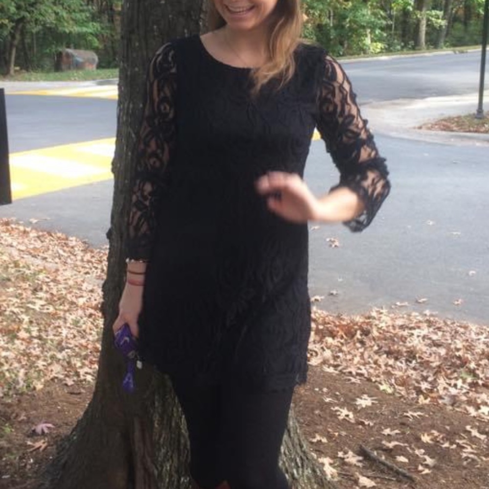 Black Long Sleeve Lace Dress - NYE, Nee Years, Wedding, little black dress - Picture 8 of 8